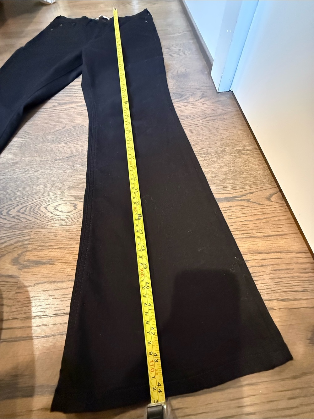 Banana Republic Black High-Rise Flare Jeans, like new, worn once, size 30. - Picture 7 of 9